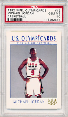 Impel Marketing 1992 Impel Olympicards Basketball #12 Michael Jordan  / PSA Grade 10