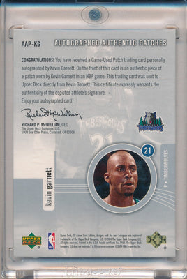 Upper Deck 2003-2004 SP Game Used Autograph Authentic Patches #AAP-KG Kevin Garnett 29/50