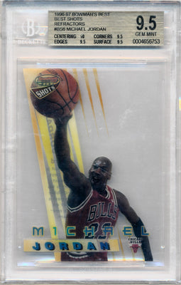 Topps 1996-1997 Bowmans Best Shots Atomic Refractors #BS6 Michael Jordan  / BGS Grade 9.5