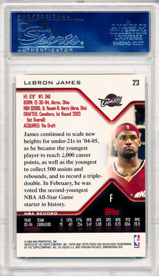 Topps 2004-2005 Finest  #23 Lebron James  / PSA Grade 10