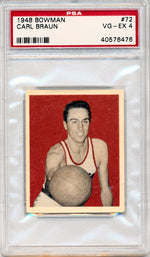 Topps Bowman 1948   #72 Carl Braun  / PSA Grade 4