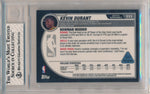 Topps  2006-2007 Finest Press Plates Black #111 Kevin Durant 1/1 / BGS Grade 8