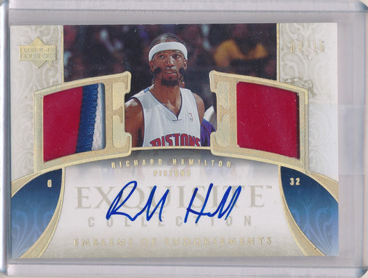 Upper Deck 2005-2006 Exquisite Collection Emblems Of Endorsement #EMRH Richard Hamilton 9/15