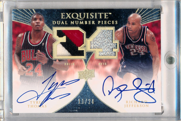 Upper Deck 2007-08 Exquisite Collection Exquisite Dual Number Pieces #EDN-JT Tyrus Thomas/Richard Jefferson 11/24