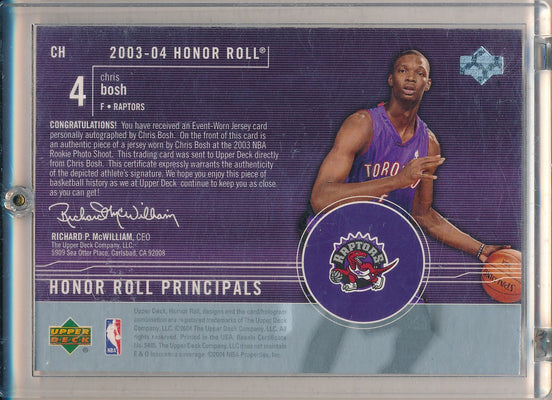 Upper Deck 2003-2004 Honor Roll Honor Roll Principals #CH Chris Bosh