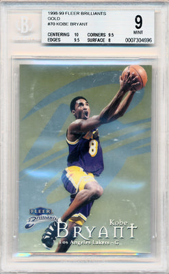 Fleer 1998-1999 Brilliants Gold #70 Kobe Bryant 67/99 / BGS Grade 9