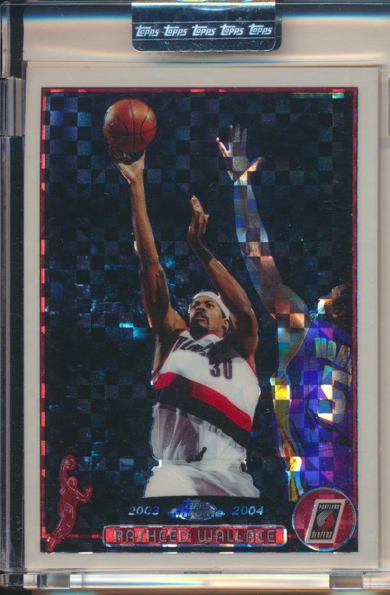 Topps  2003-2004 Chrome  X-Fractor #92 Rasheed Wallace 57/220