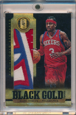 Panini 2012-2013 Gold Standard Black Gold Threads #49 Allen Iverson 5/5