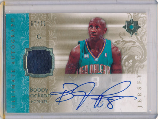 Upper Deck 2006-07 Ultimate Collection  Ultimate Jersey Autographs #AU-BJ Bobby Jackson 67/75