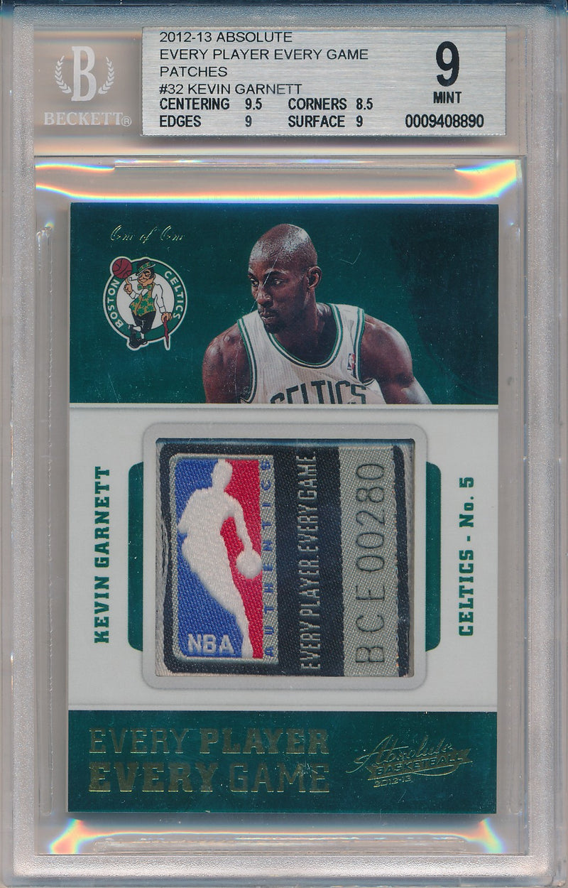 Panini 2012-2013 Absolute Every Player Every Game #32 Kevin Garnett 1/1 / BGS Grade 9