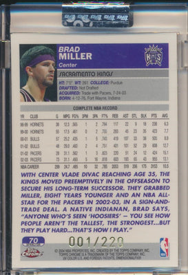 Topps  2003-2004 Chrome  X-Fractor #70 Brad Miller 1/220