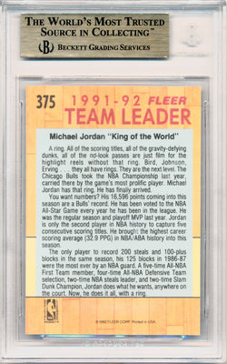 Fleer 1991-1992 Team Leader  #375 Michael Jordan  / BGS Grade 9.5