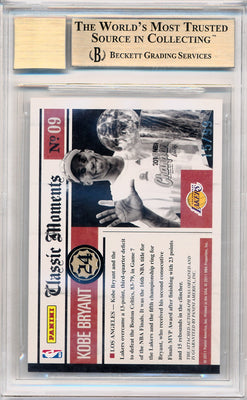 Panini 2010-2011 Classic's Classic Moments Signatures #9 Kobe Bryant 15/99 / BGS Grade 9.5 / Auto Grade 10