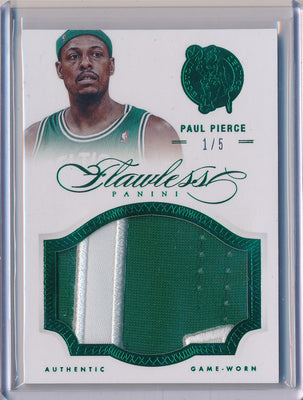 Panini 2012-2013 Flawless Emerald Jumbo Patches #41 Paul Pierce 1/5