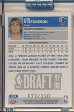 Topps  2003-2004 Chrome  X-Fractor #154 Jon Stefansson 73/220