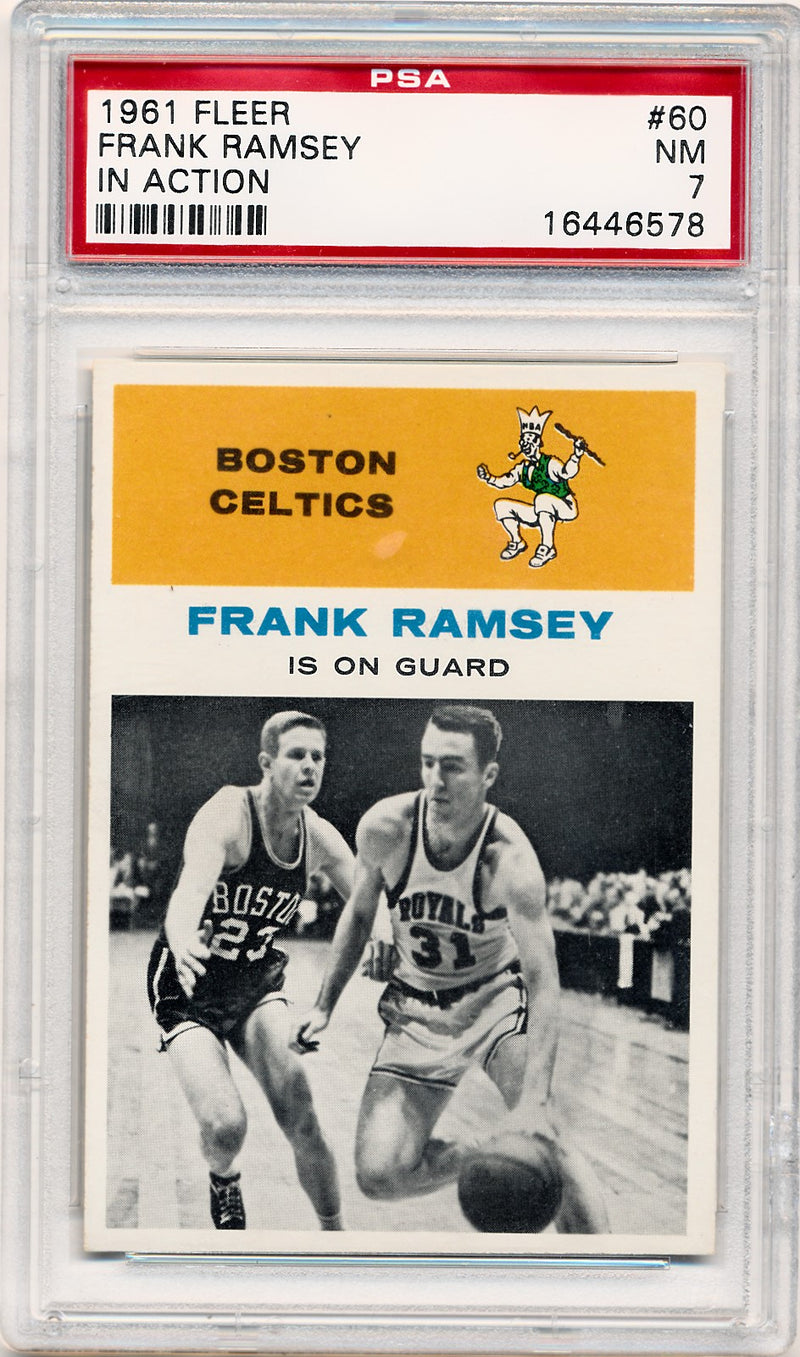 Fleer 1961 Boston Celtics  #60 Frank Ramsey  / PSA Grade 7