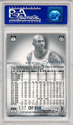 Fleer 1996-1997 Flair Showcase Legacy Collector Grace #23 Michael Jordan 137/150 / PSA Grade 9