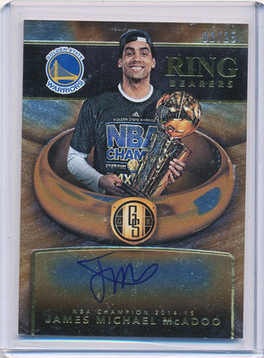 Panini 2015-2016 Gold Standard Ring Bearers Autographs #RB-JMM James Michael McAdoo 2/25