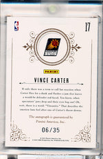 Panini 2010-2011 National Treasures Notable Nicknames  #17 Vince Carter 6/35