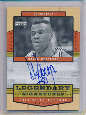 Upper Deck 2003-2004 UD Legends Legendary Signatures #LS-DA David Robinson