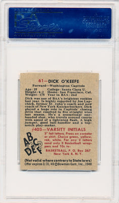 Topps Bowman 1948   #61 Dick O'Keefe  / PSA Grade Authentic