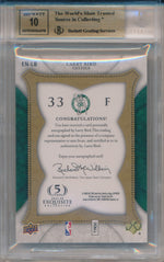 Upper Deck 2007-2008 Ultimate Collection Enshrinements #EN-LB Larry Bird 24/25 / BGS Grade 9.5 / Auto Grade 10