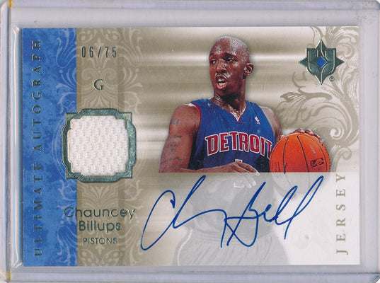 Upper Deck 2006-07 Ultimate Collection  Ultimate Jersey Autographs #AU-CB Chauncey Billups 06/75