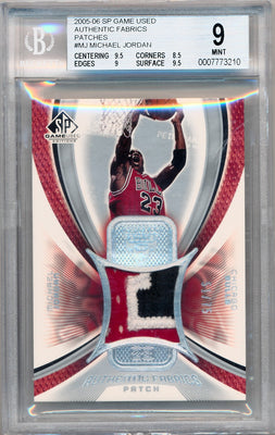 Upper Deck 2005-2006 Sp Game Used Authentic Fabrics Patches #AFP-MJ Michael Jordan 51/75 / BGS Grade 9