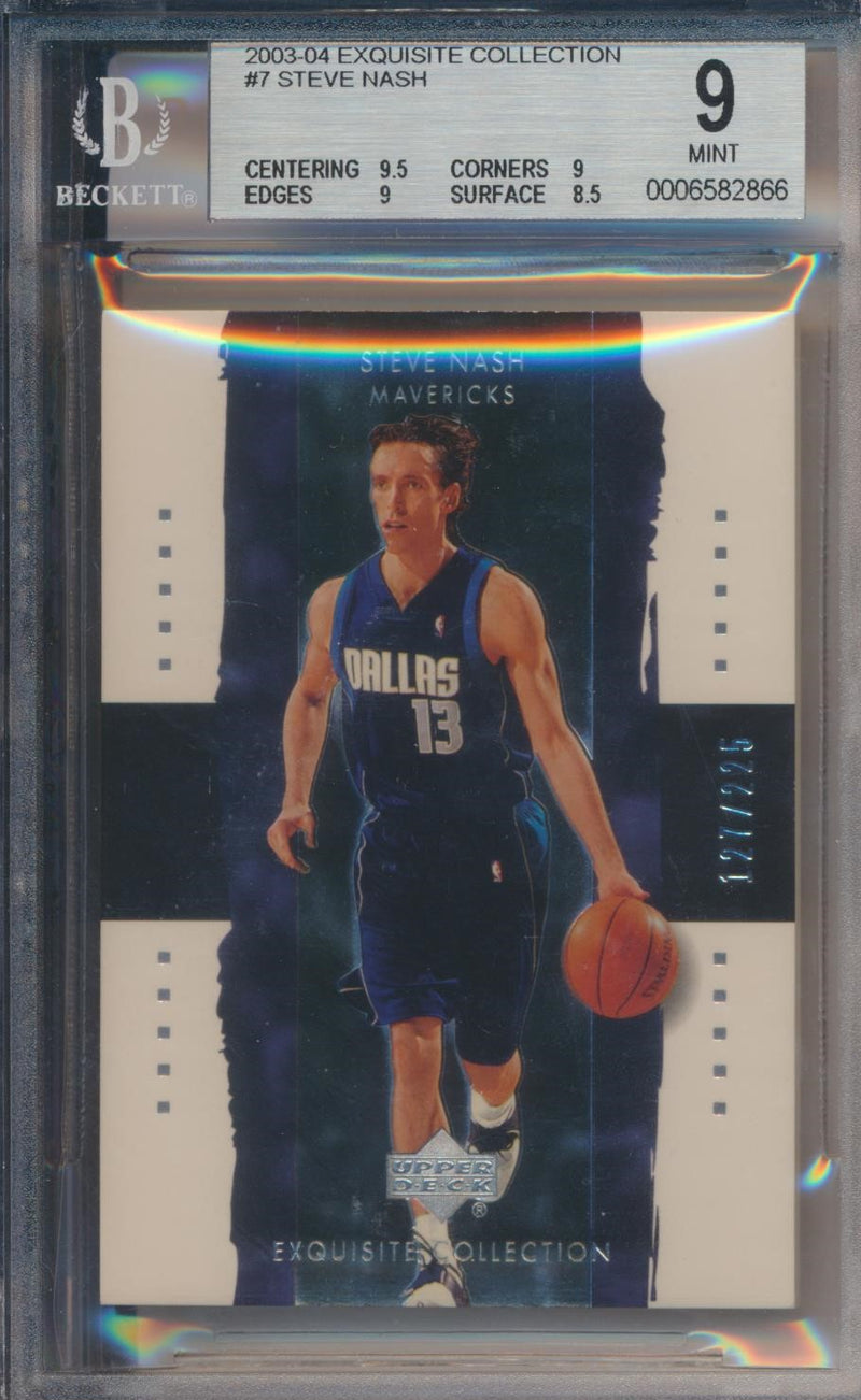 Upper Deck 2003-2004 Exquisite Collection Base #7 Steve Nash 127/225 / BGS Grade 9