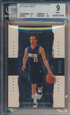 Upper Deck 2003-2004 Exquisite Collection Base #7 Steve Nash 127/225 / BGS Grade 9