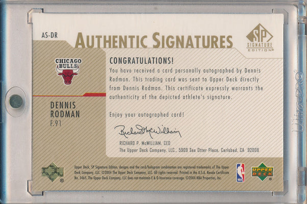 Upper Deck 2003-2004 SP Signature Edition Authentic Signatures #AS-DR Dennis Rodman 5/50