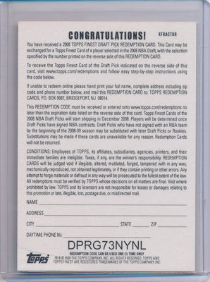 Topps 2007-08 Finest 2008 Draft Pick Redemption X-Fractor #0 Russell Westbrook