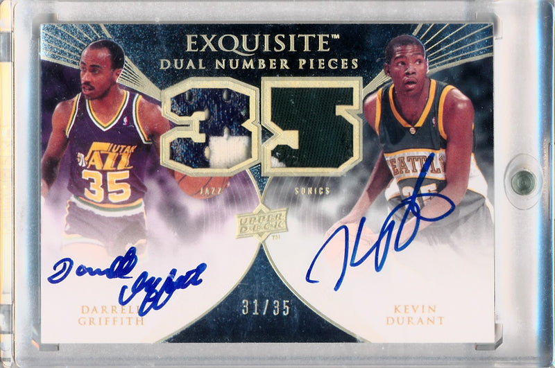 Upper Deck 2007-08 Exquisite Collection Exquisite Dual Number Pieces #EDN-GD Darrell Griffith/Kevin Durant 31/35