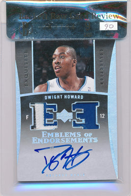 Upper Deck 2004-2005 Exquisite Collection Emblems Of Endorsement #DH Dwight Howard  / Auto Grade 9