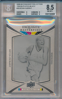 Upper Deck  2008-2009 Exquisite Collection Press Plates Black #PP29 Kevin Durant 1/1 / BGS Grade 8.5