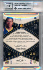 Upper Deck 2008-2009 Exquisite Collection Rookie Parallel #66 Brandon Rush 22/25 / BGS Grade 9 / Auto Grade 10