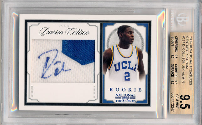 Panini 2009-2010 National Treasures Century Platinum #237 Darren Collison 2/5 / BGS Grade 9.5 / Auto Grade 10