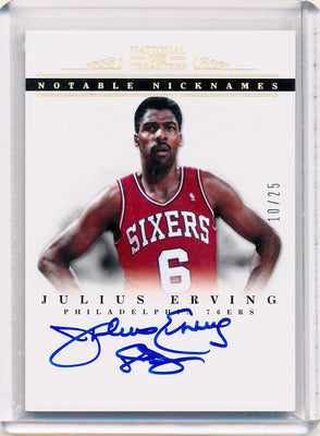 Panini 2012-2013 National Treasures  Notable Nicknames  #6 Julius Erving 43763