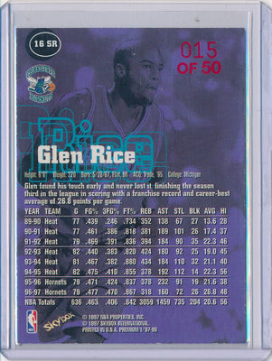 SkyBox 1997-1998 Premium Star Rubies #16SR Glen Rice 15/50