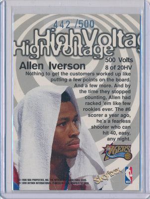 SkyBox 1997-1998 Hoops High Voltage #8/20HV Allen Iverson 442/500