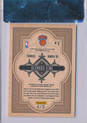 Panini 2010-2011 Gold Standard Gold Mining #2 Bernard King 4/8 / BGS Grade 9