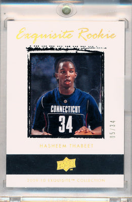 Upper Deck 2009-2010 Exquisite Collection Rookie Parallel #61 Hasheem Thabeet 5/34