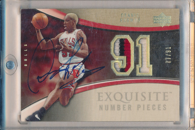 Upper Deck 2005-2006 Exquisite Collection Exquisite Number Pieces #EN-DR Dennis Rodman 77/91