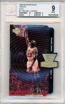 Upper Deck 1998-1999 Forces Gold #F1 Michael Jordan 11/25 / BGS Grade 9