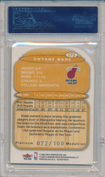 Fleer 2003-2004 Ultra Platinum Medalion #175 Dwyane Wade 72/100 / PSA Grade 10