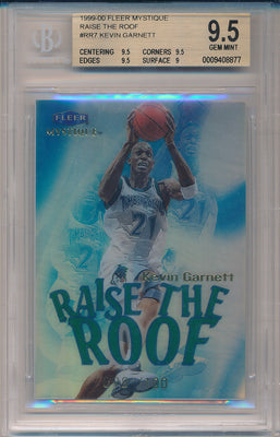 Fleer 1999-2000 Mystique Raise The Roof #7/10RR Kevin Garnett 98/100 / BGS Grade 9.5