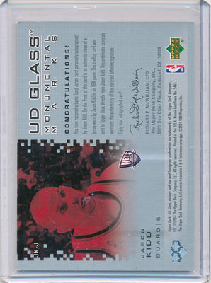 Upper Deck 2003-04 UD Glass Monumental Marks #JK-J Jason Kidd