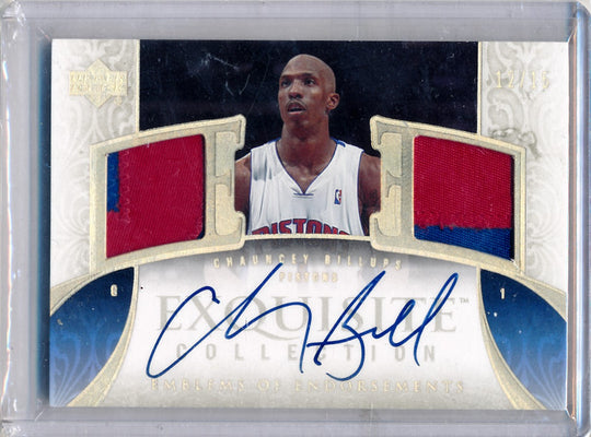 Upper Deck 2005-2006 Exquisite Collection Emblems Of Endorsement #EMCB Chauncey Billups 12/15