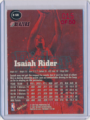 SkyBox 1997-1998 Premium Star Rubies #8SR Isiah Rider 15/50