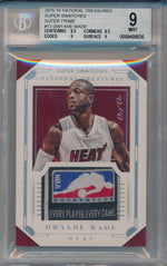 Panini 2015-2016 National Treasures Super Swatches Super Prime #13 Dwyane Wade 1/1 / BGS Grade 9